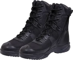 Black - Side Zipper Forced Entry V-Motion Flex Tactical Military Boots