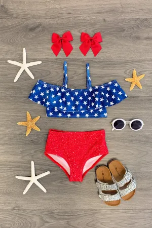 Stars & Glitter Swimsuit Set