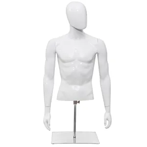 123 cm Male Mannequin Half Body Manikin with Metal Base