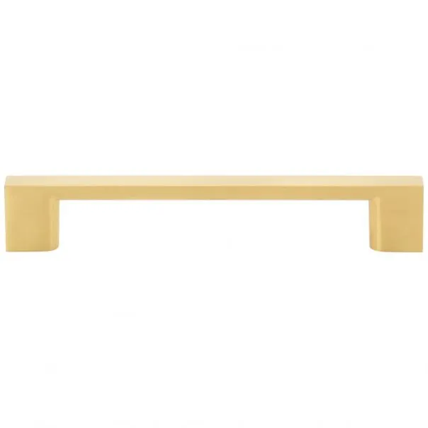 128 mm Center-to-Center Brushed Gold Square Sutton Cabinet Bar Pull #635-128BG