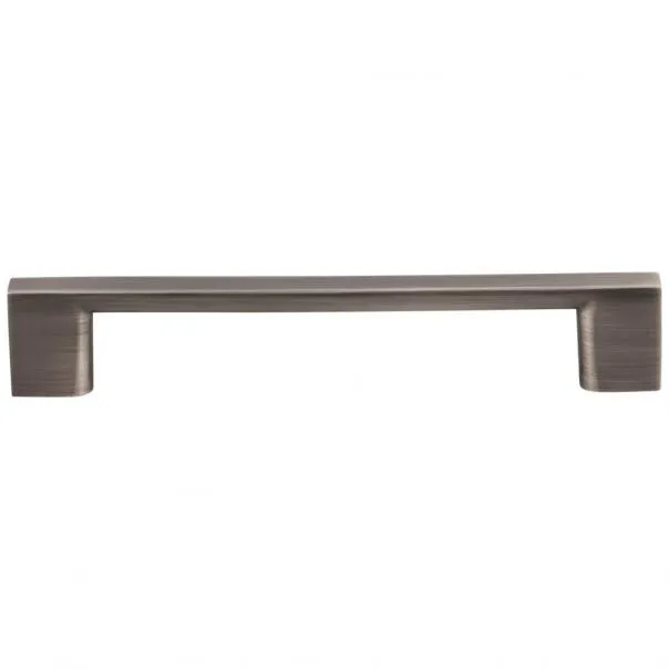 128 mm Center-to-Center Brushed Pewter Square Sutton Cabinet Bar Pull #635-128BNBDL