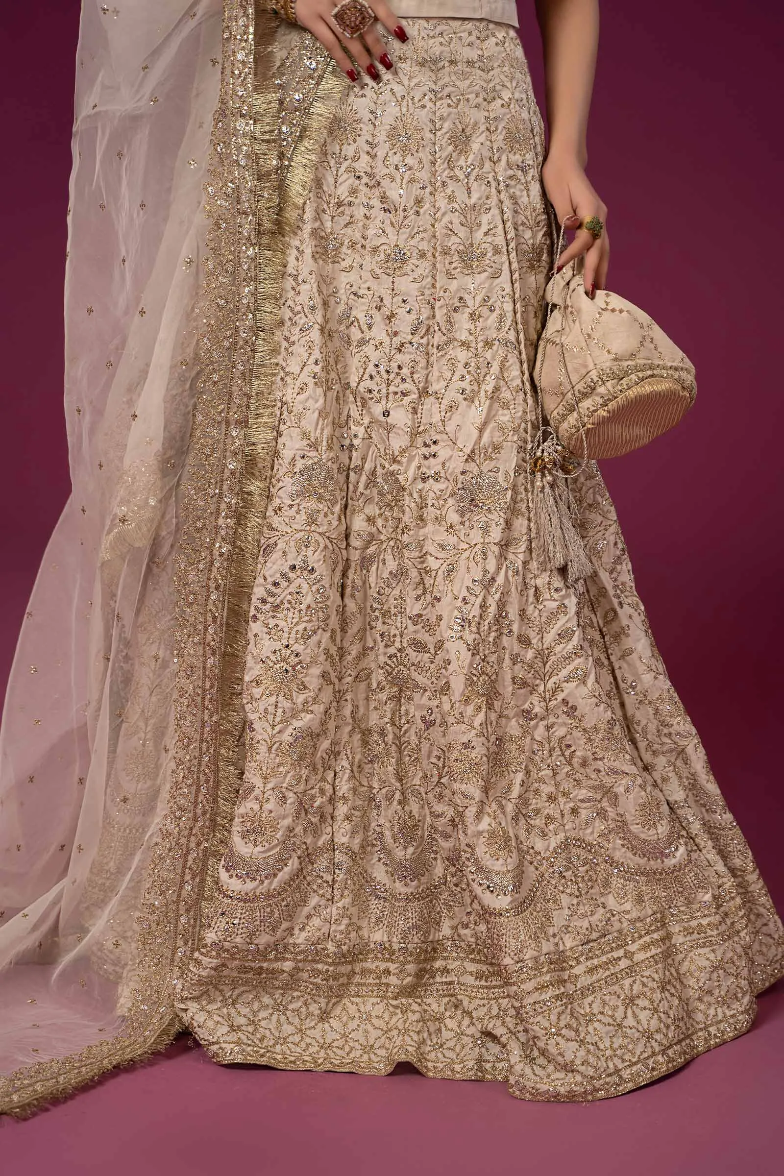 3 Piece Embroidered Raw Silk Suit | SF-EF24-26