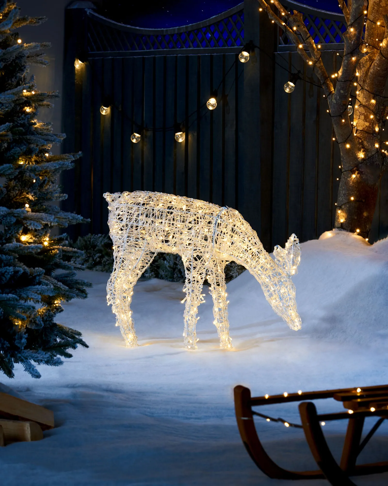 3D Acrylic Reindeer Decoration, 90 cm