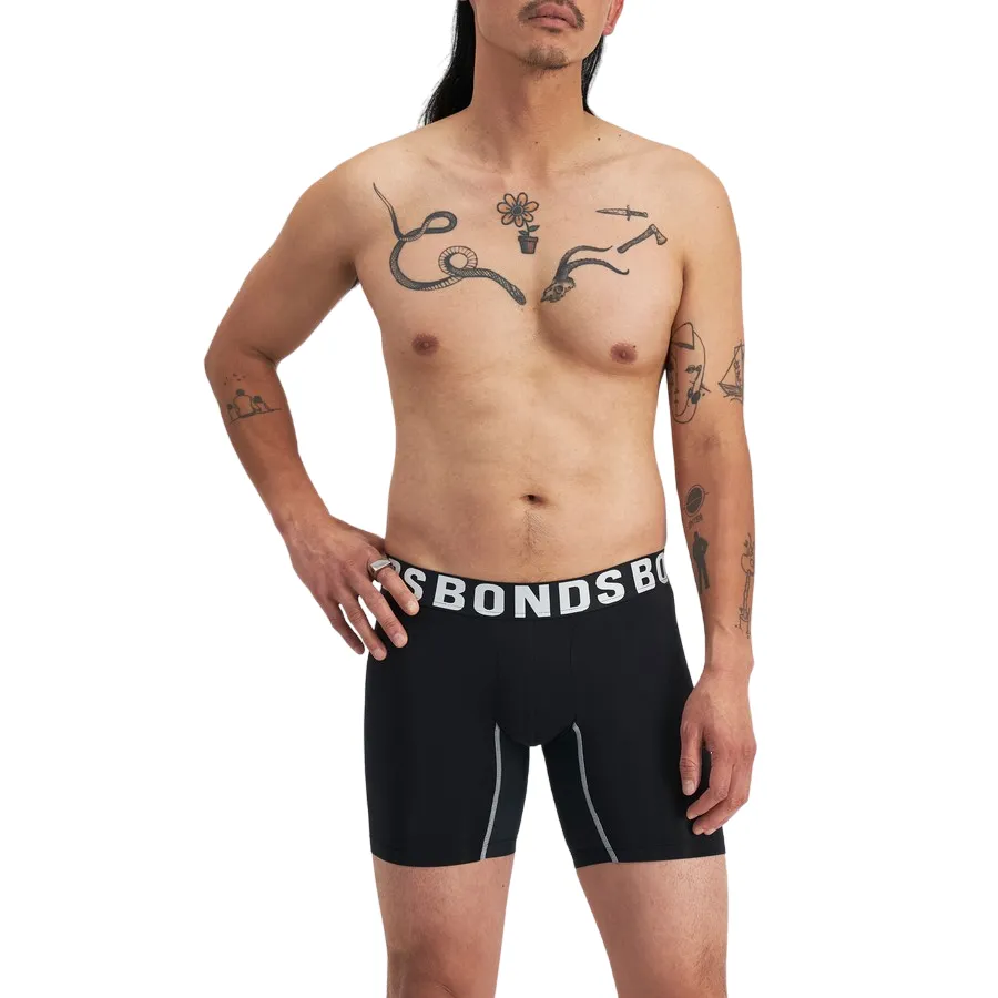 4 x Bonds Mens Chafe Off Trunks Underwear Undies Blue And Black