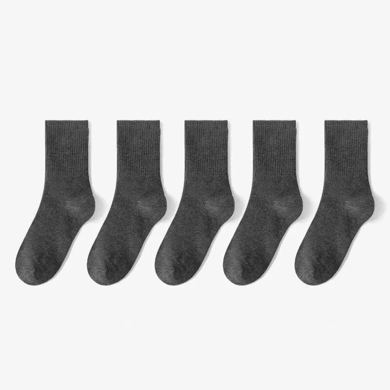 5 Pairs of Multi-color Breathable Long Socks for Men