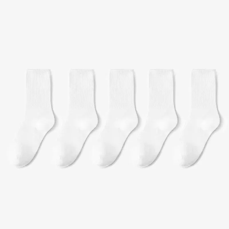 5 Pairs of Multi-color Breathable Long Socks for Men