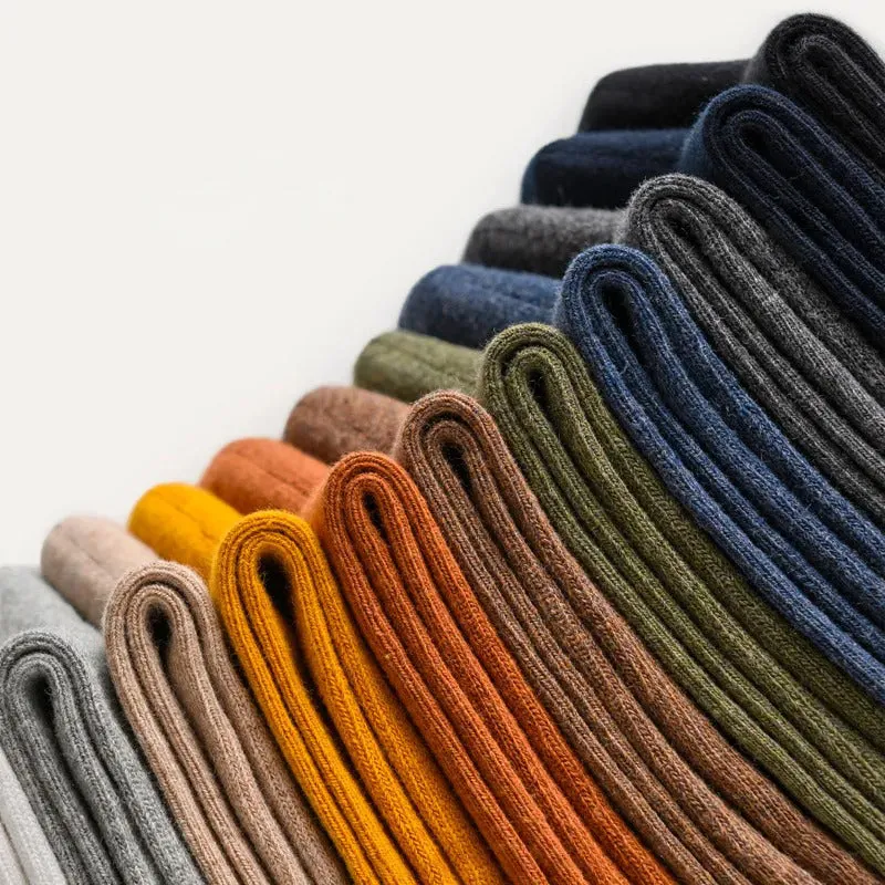 5 Pairs of Multi-color Breathable Long Socks for Men