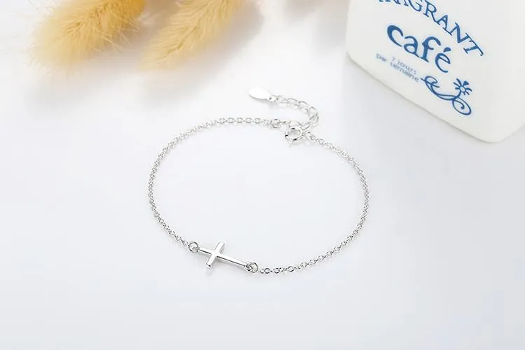 925 Sterling Silver Crystal Charm Bracelet