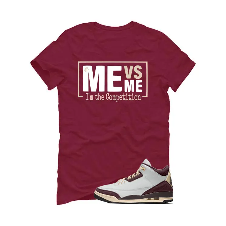 A Ma Maniere x Air Jordan 3 Burgundy Crush Maroon T-Shirt (Me vs Me)| illcurrency