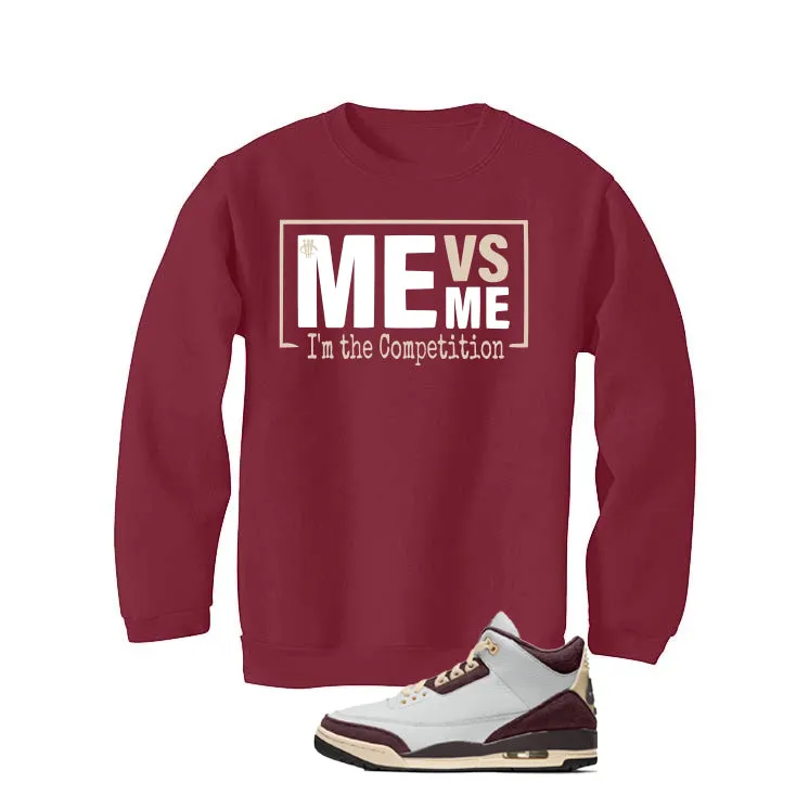 A Ma Maniere x Air Jordan 3 Burgundy Crush Maroon T-Shirt (Me vs Me)| illcurrency