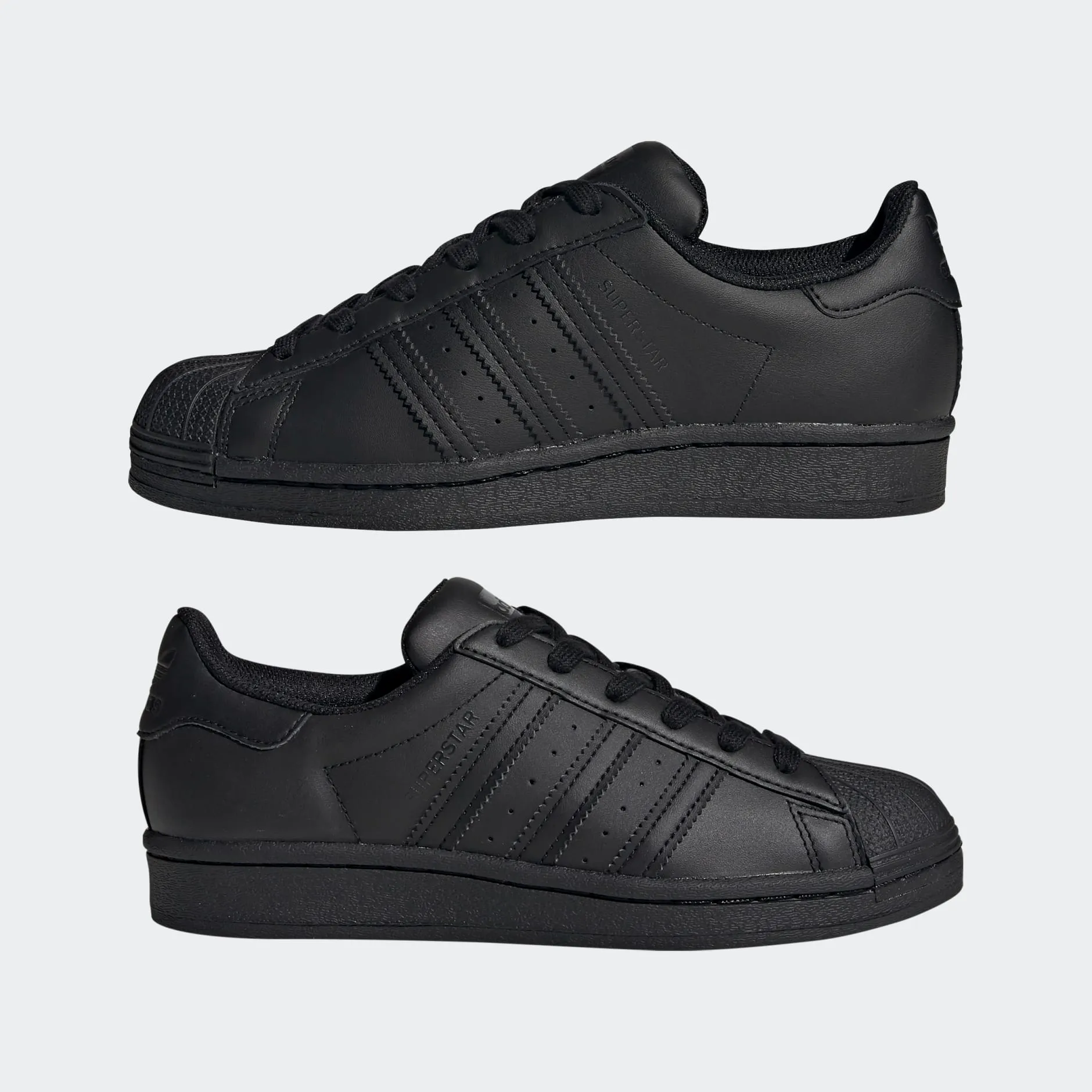 Adidas Kid's Superstar Shoes - All Black