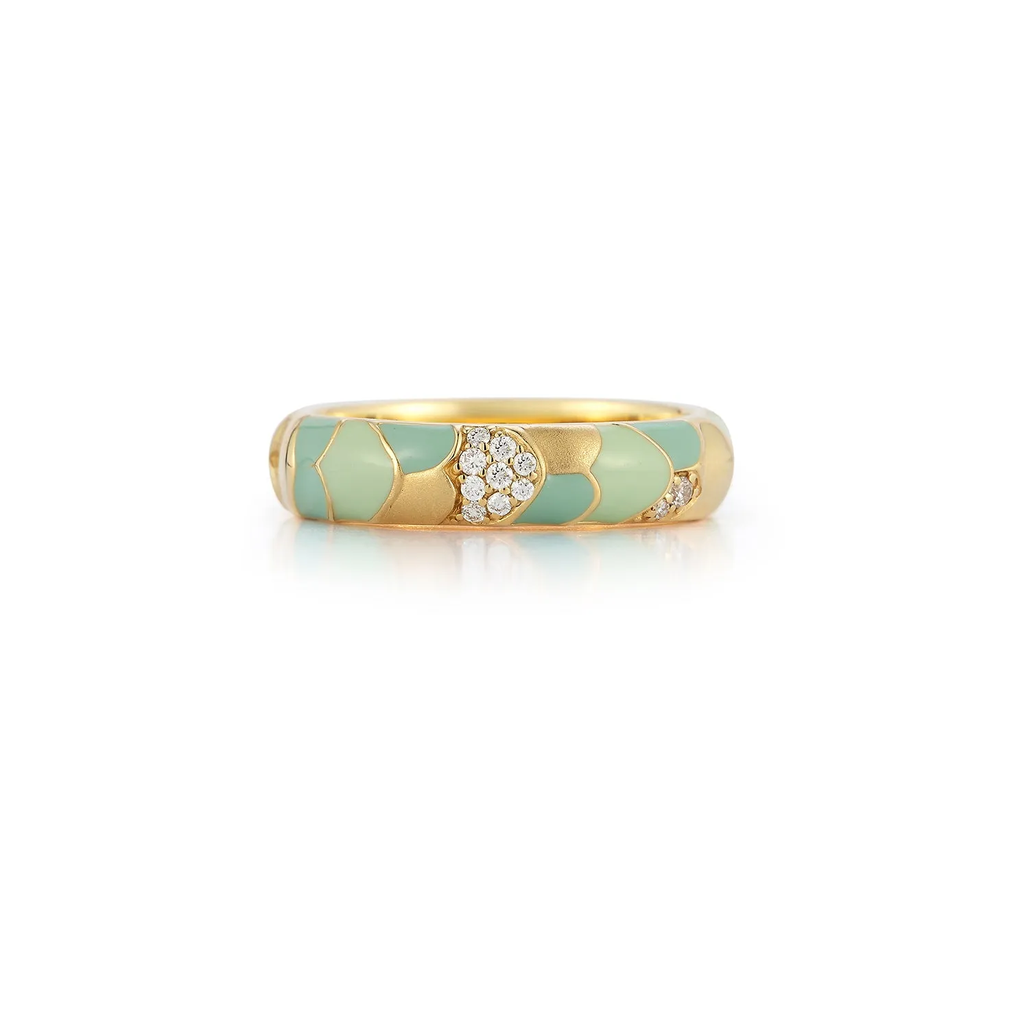 Aegean Ring - Enamel and Diamonds