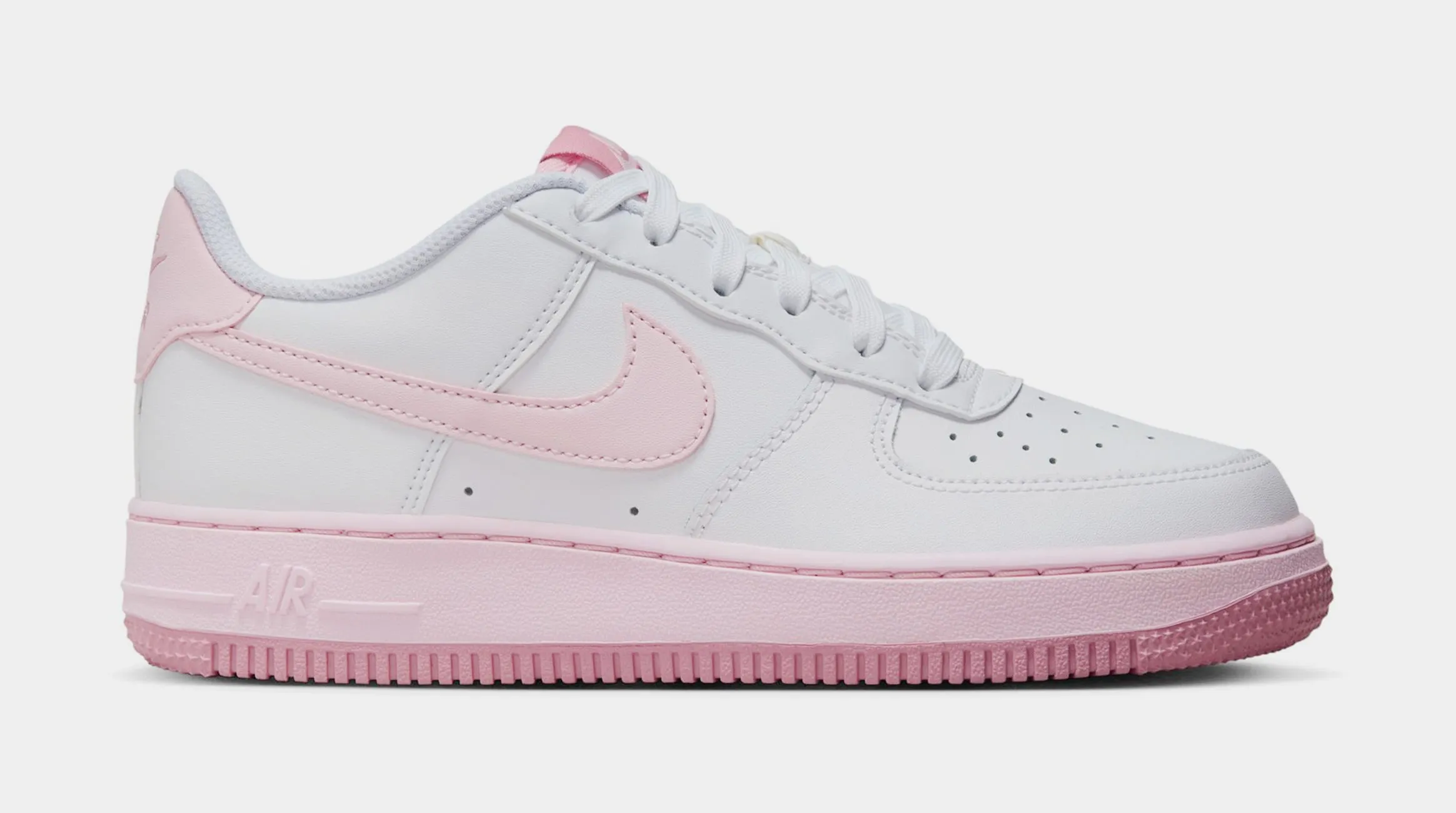 Air Force 1 Low Grade School Lifestyle Shoes (White/Pink Foam)