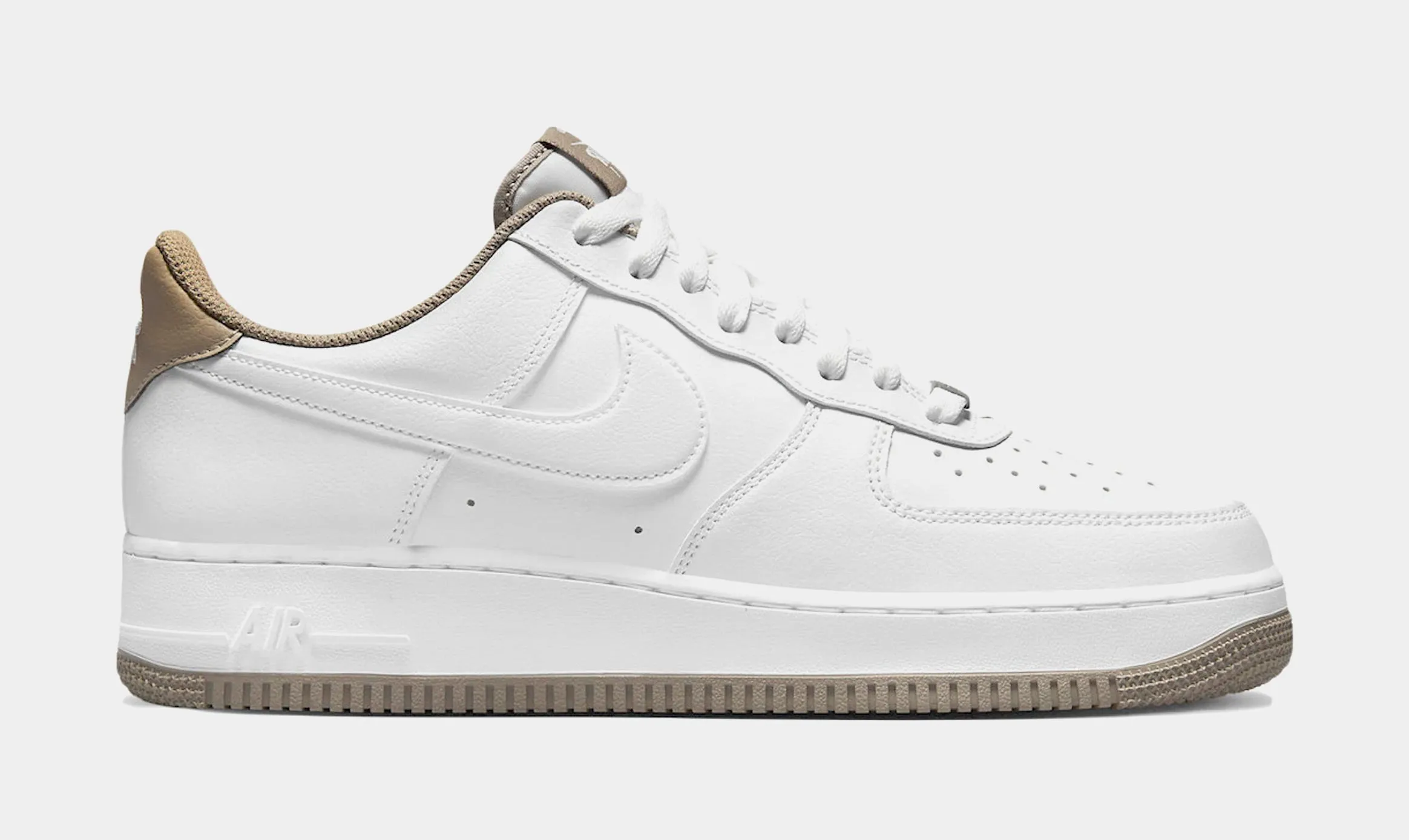 Air Force 1 Low Mens Lifestyle Shoes (White/Brown)