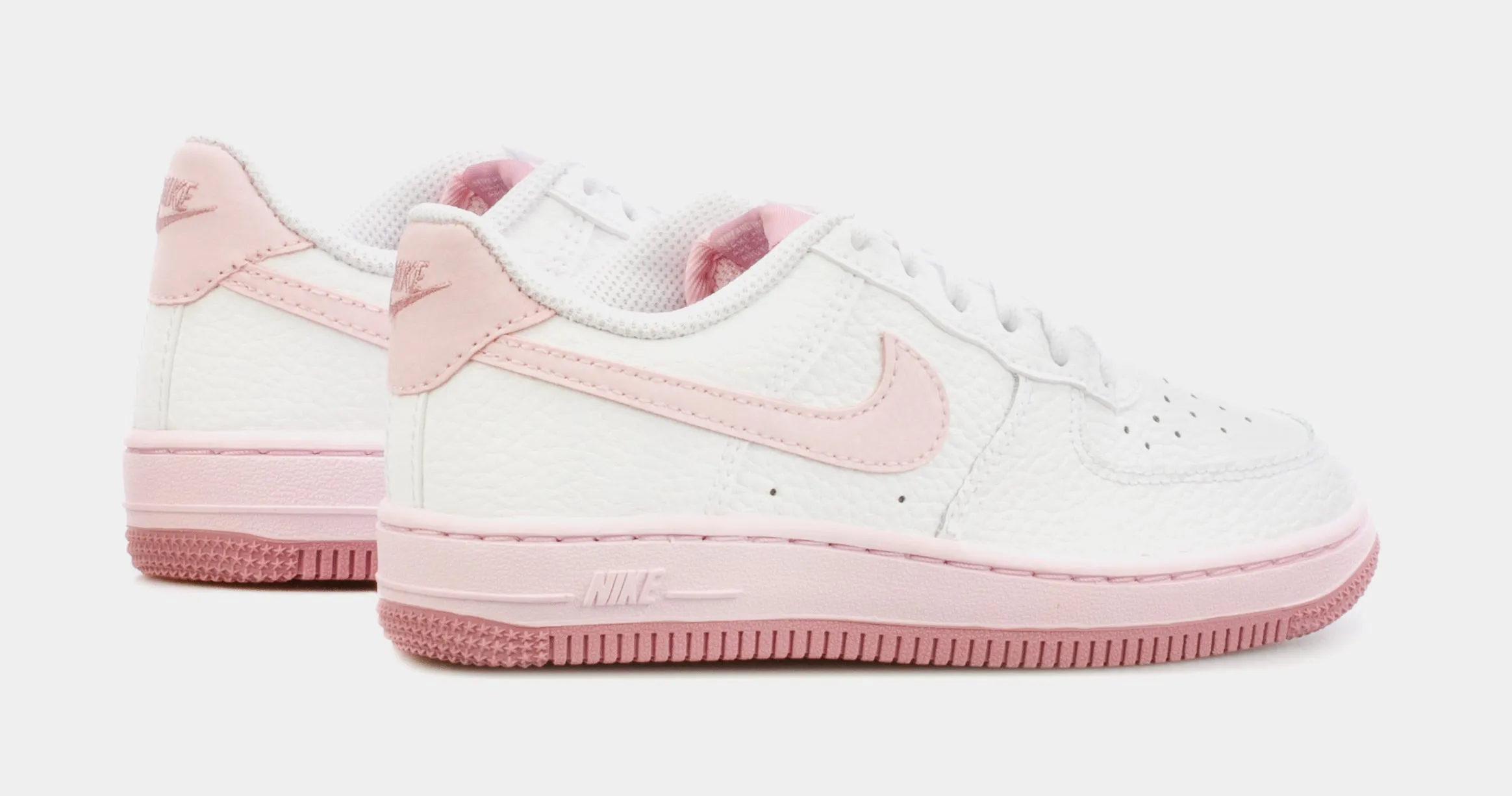 Air Force 1 Preschool Basketball Shoes (White/Pink)