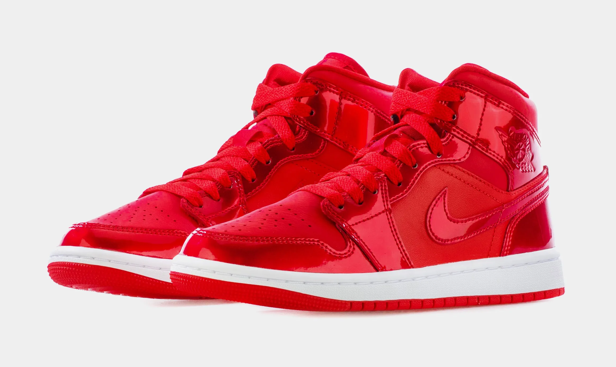 Air Jordan 1 Mid SE Red Pomegranate Womens Lifestyle Shoes (Red) Free Shipping