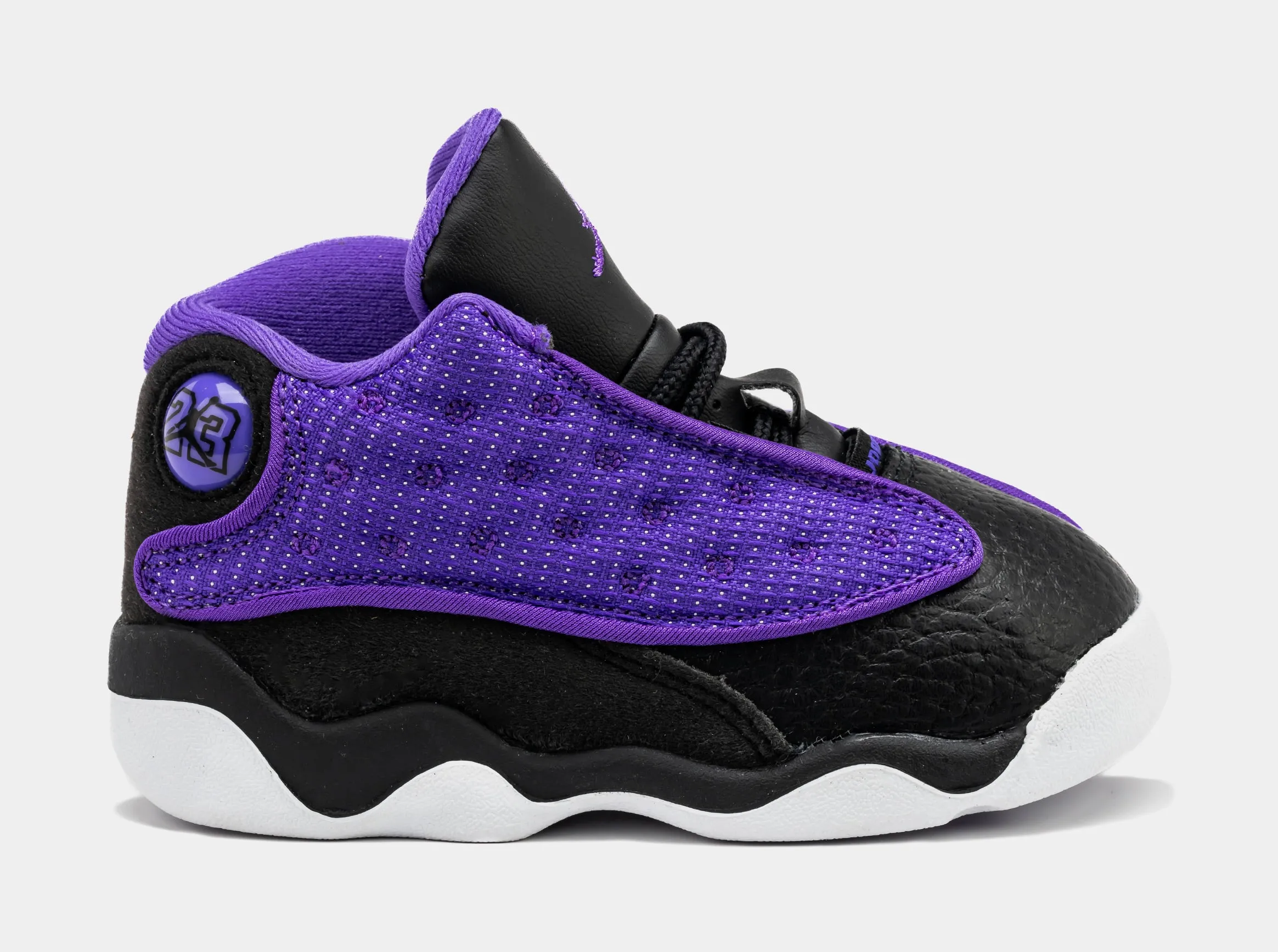 Air Jordan 13 Retro Purple Venom Infant Toddler Lifestyle Shoes (Black/Purple)