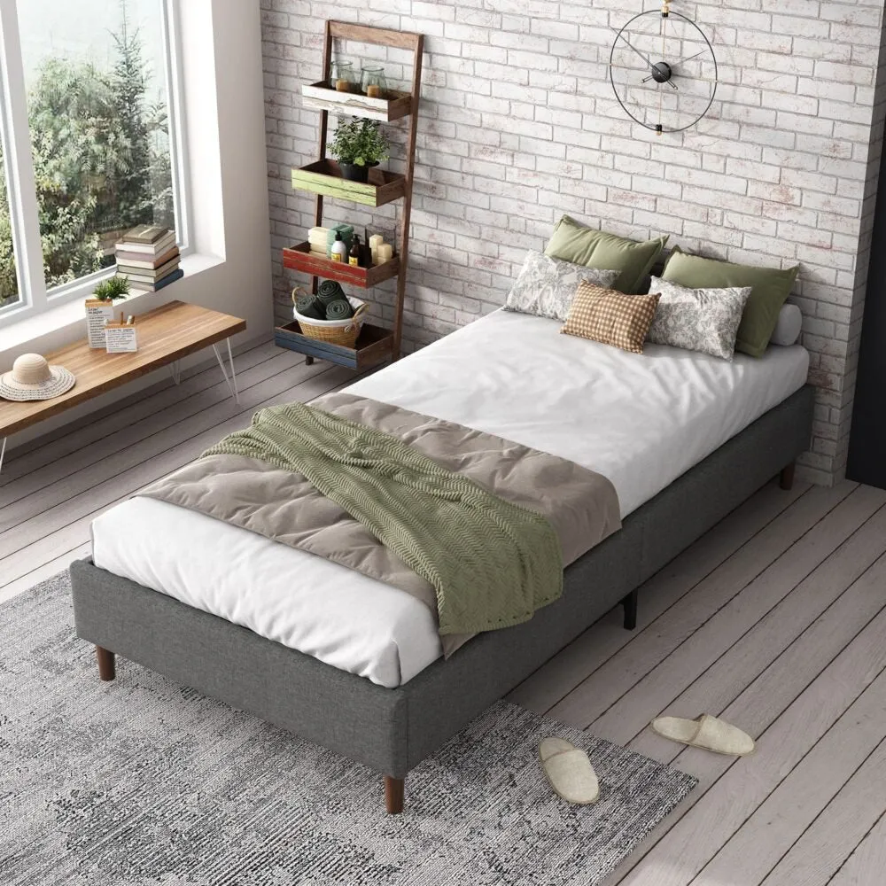 Alexandra Double Bed Base Dark Grey