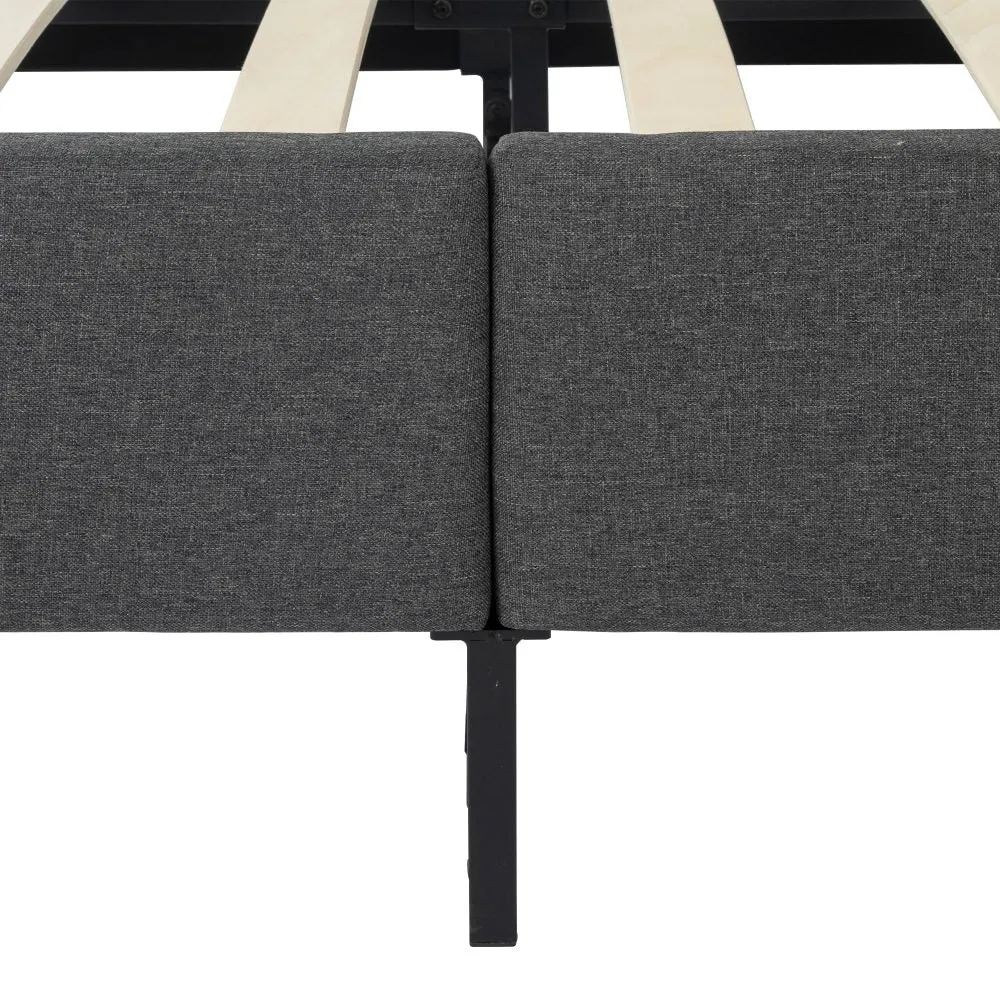 Alexandra Double Bed Base Dark Grey