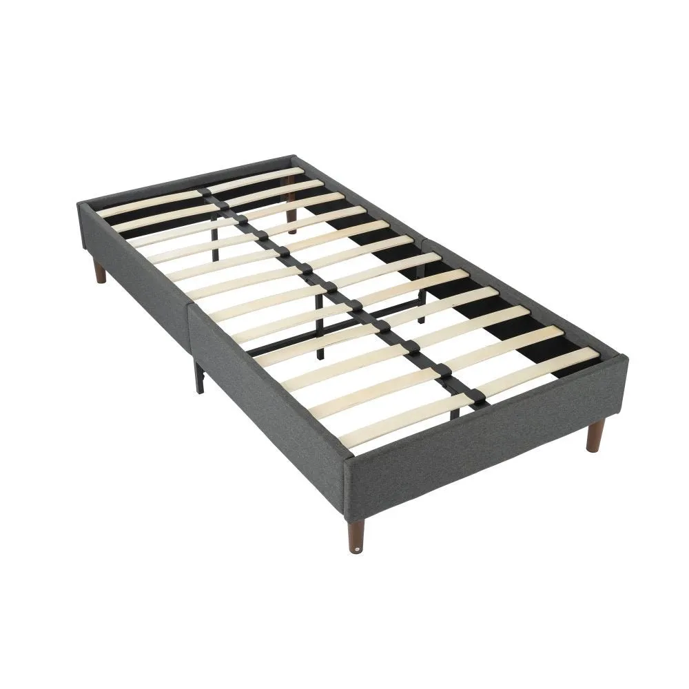 Alexandra Double Bed Base Dark Grey