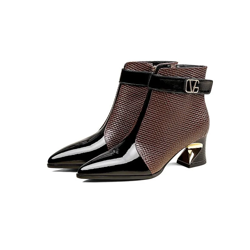 AlligatorLuxe Chic Zipper High Heel Boots