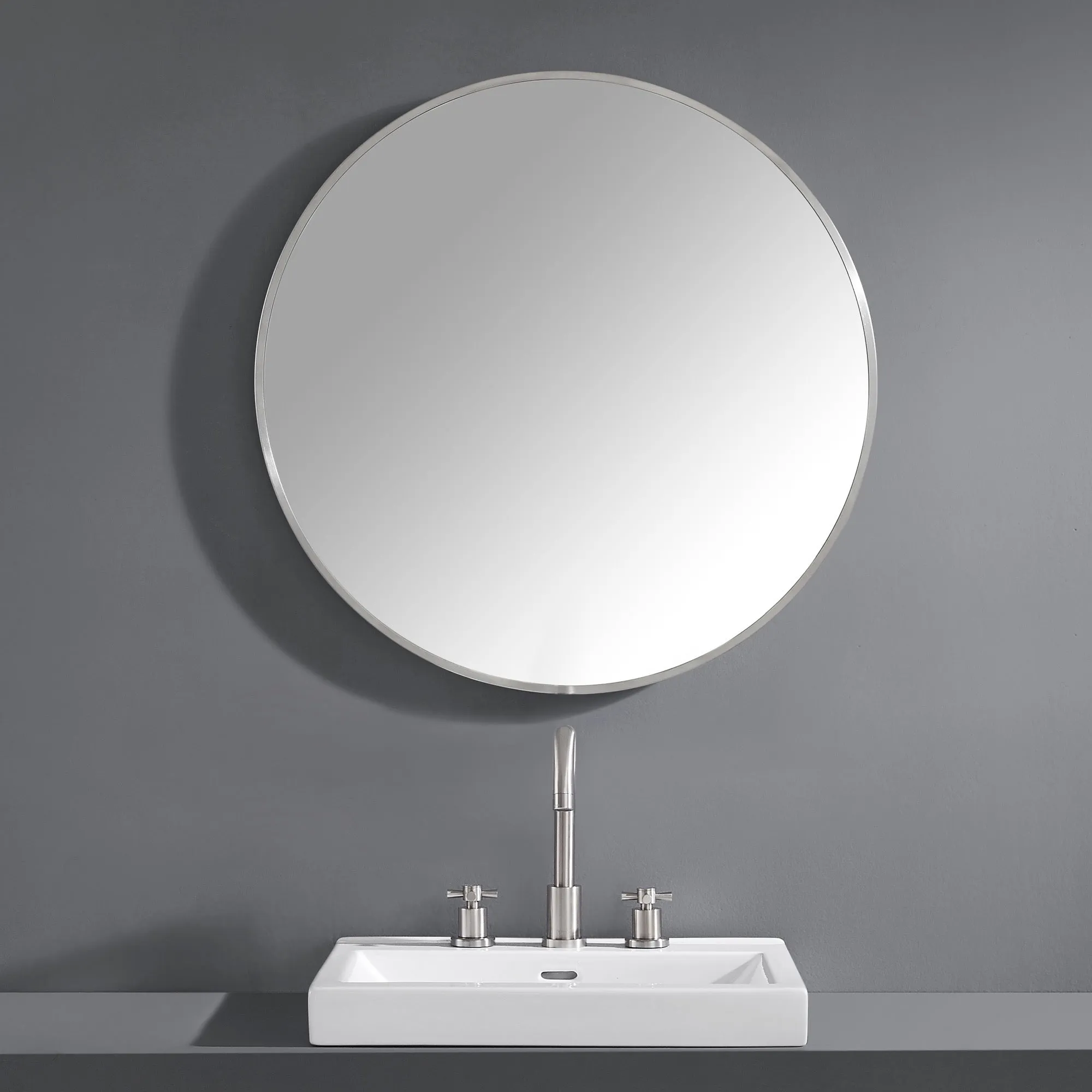 Avon Bathroom Mirror with Stainless Steel Metal Frame