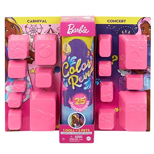 Barbie Color Reveal Doll Set with 25 Surprises Including 2 Pets, Clothes & Accessories