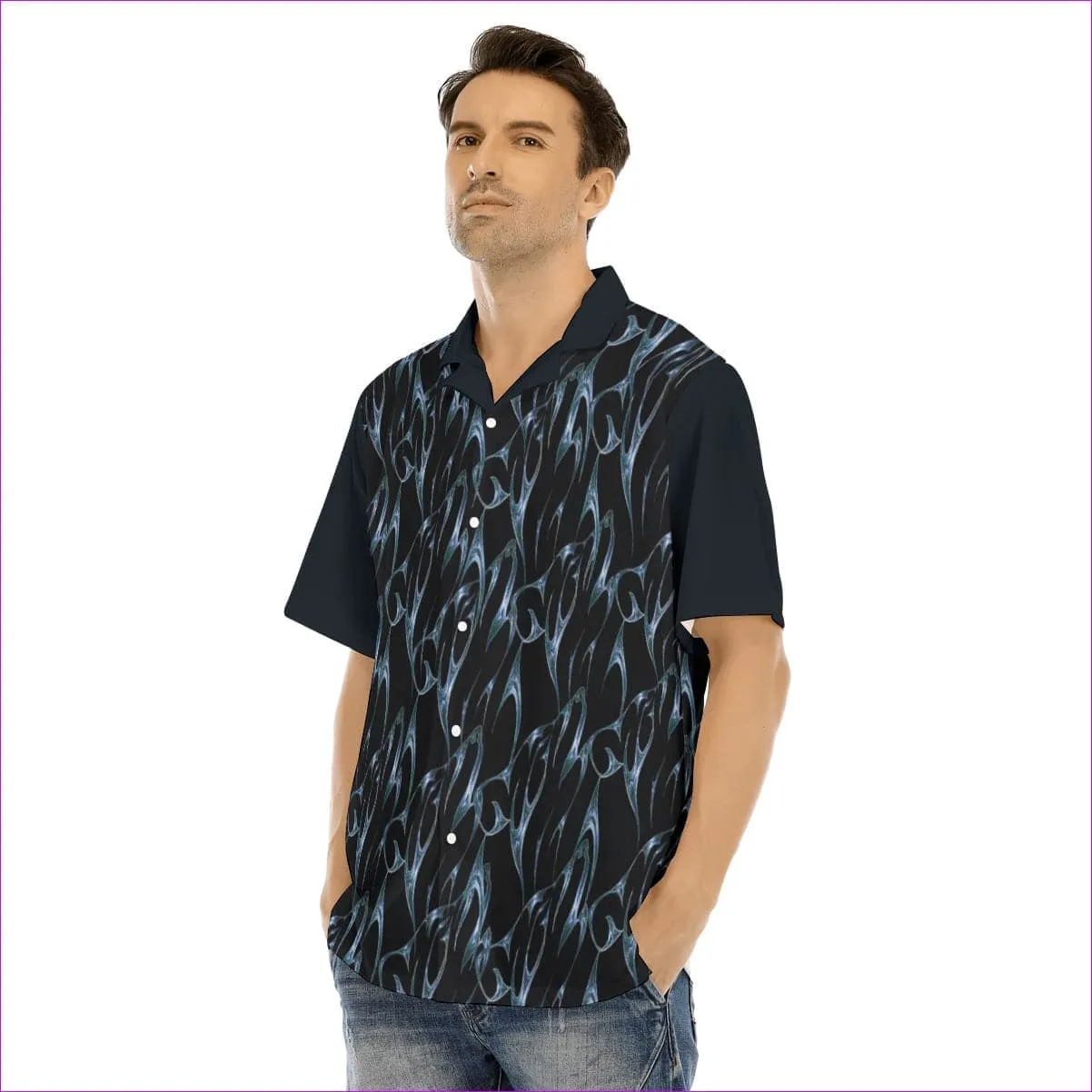 Bay Men's Hawaiian Shirt With Button Closure