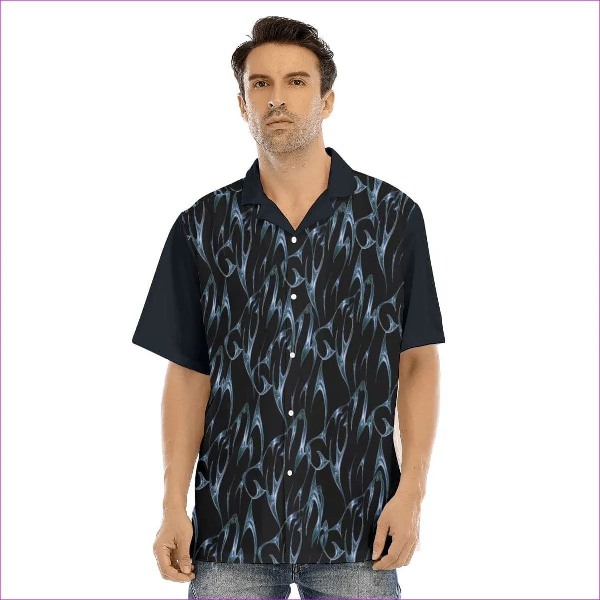 Bay Men's Hawaiian Shirt With Button Closure