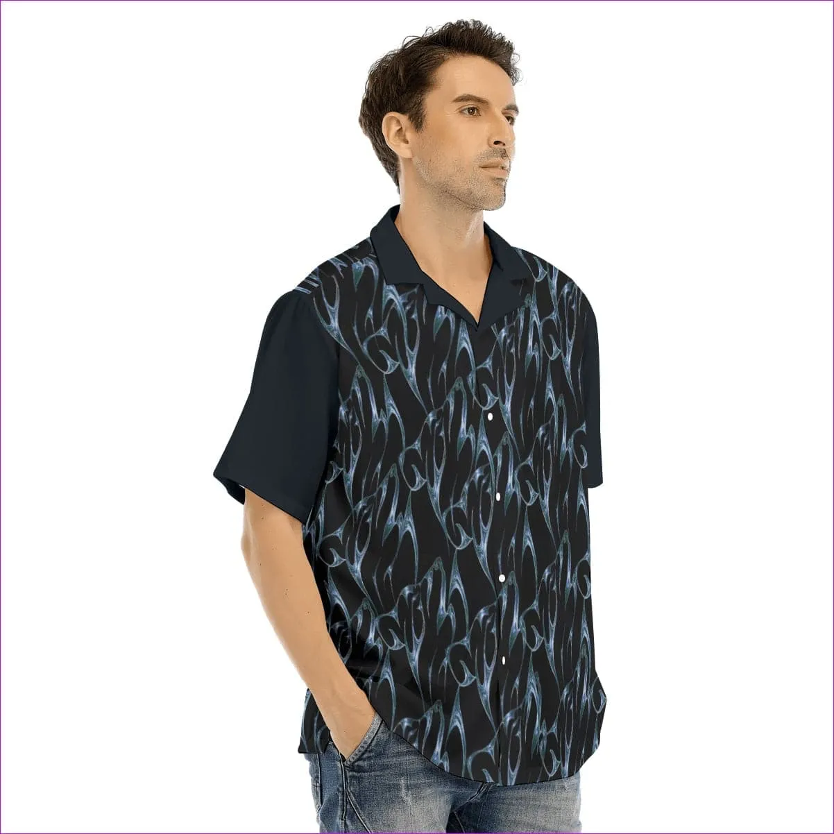 Bay Men's Hawaiian Shirt With Button Closure