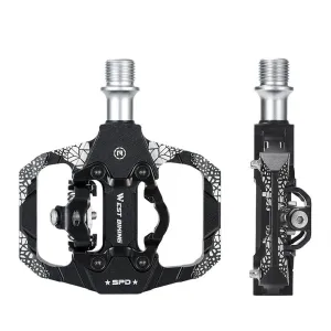 Bicycle Lock Pedal 2 In 1 With Free Cleat For SPD System MTB Road Bike Pedals Anti-slip Bearing Cycling Accessories