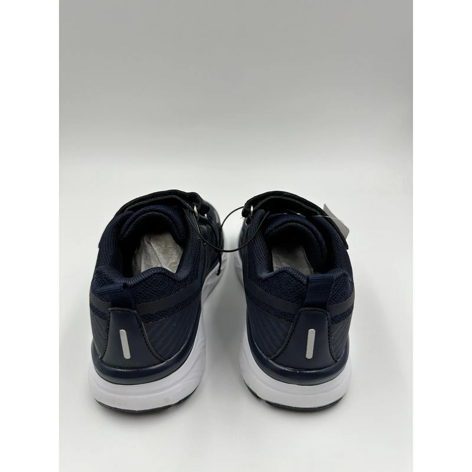 Big Kids/Youth Size 2, Blue & White Slip In Boys Sneakers w/ Thick Sole