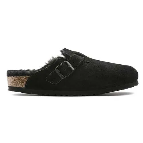 Boston Shearling Black Suede Leather- Regular/Wide