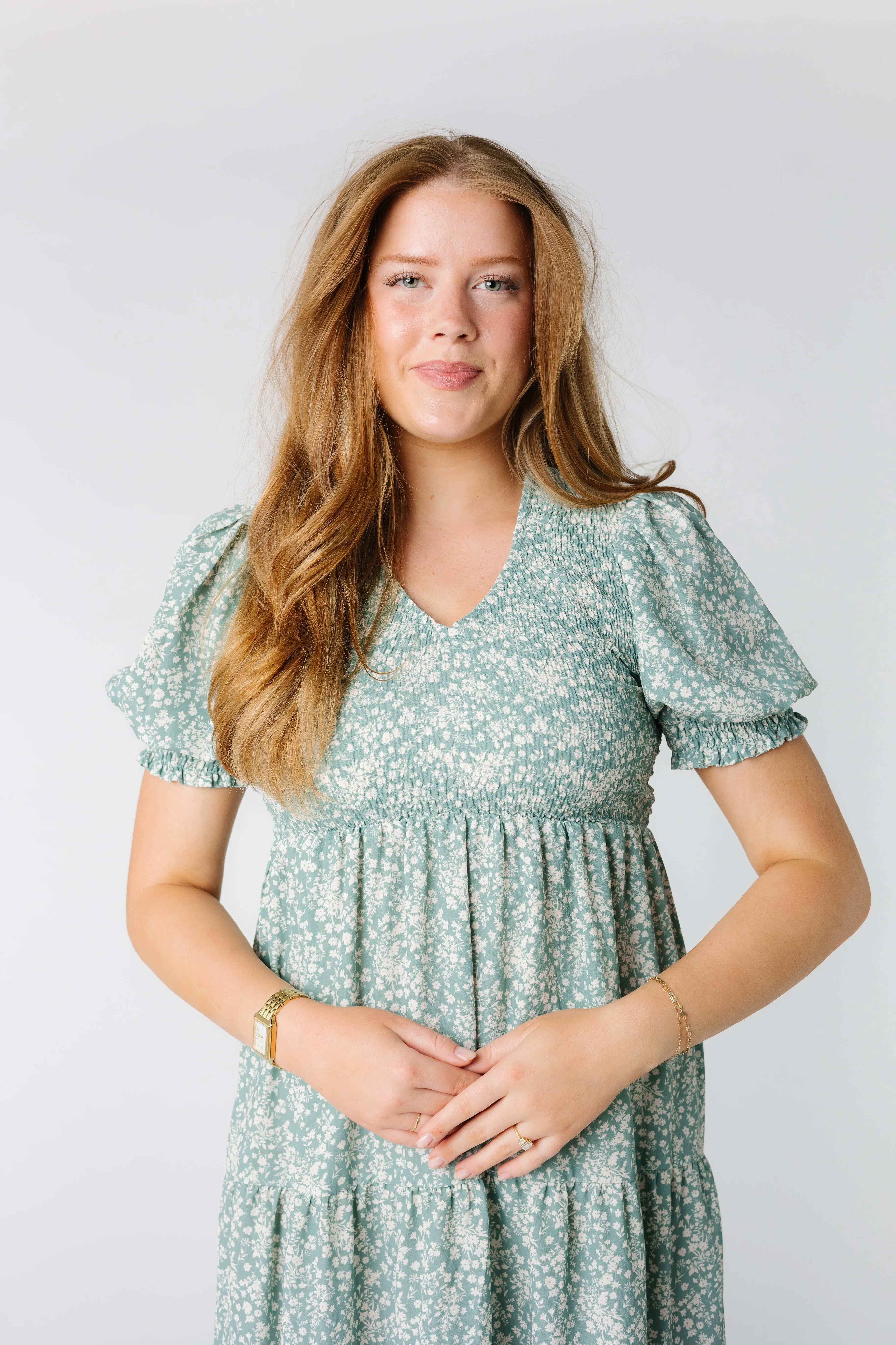 Brass & Roe Alison Smocked Dress