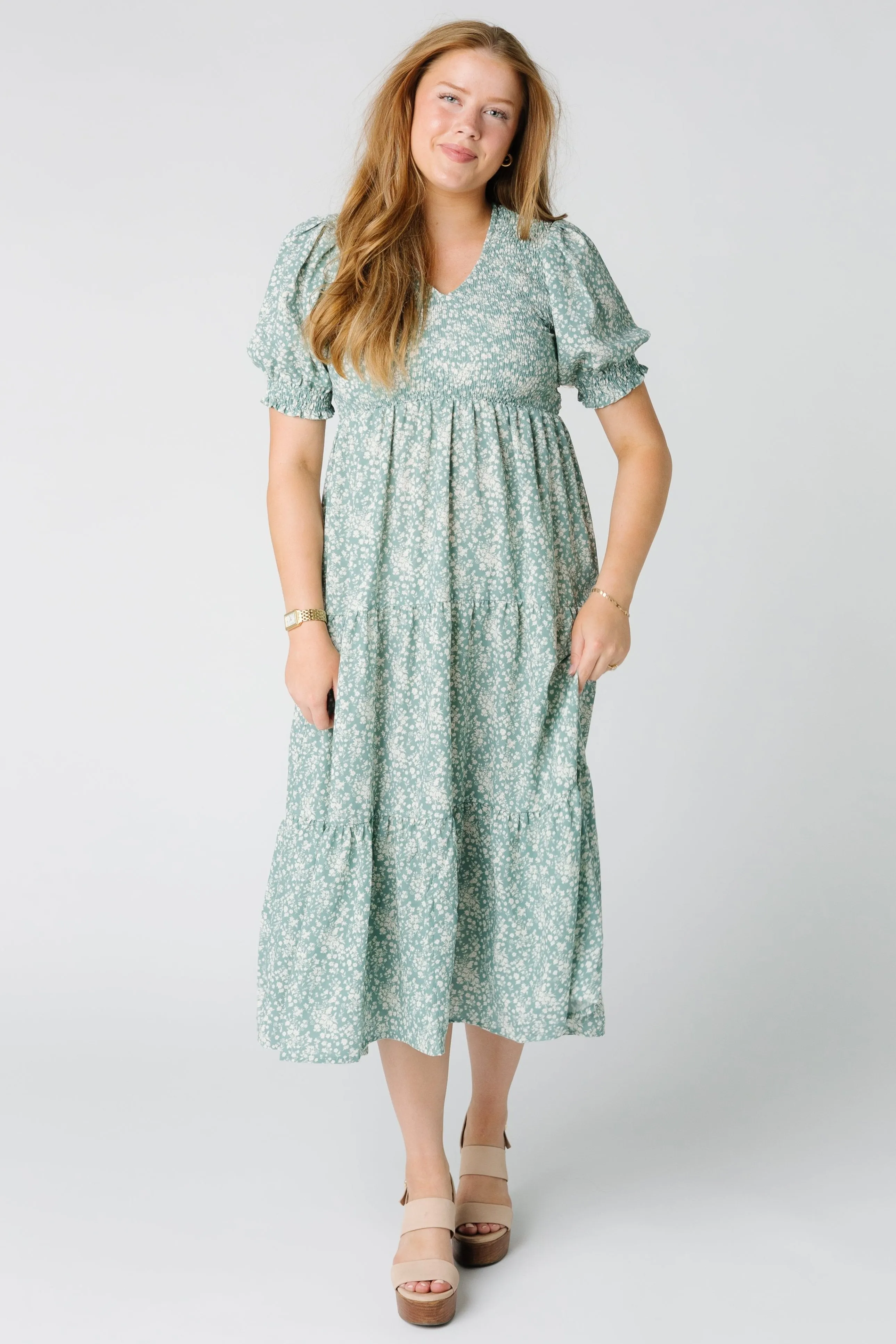 Brass & Roe Alison Smocked Dress