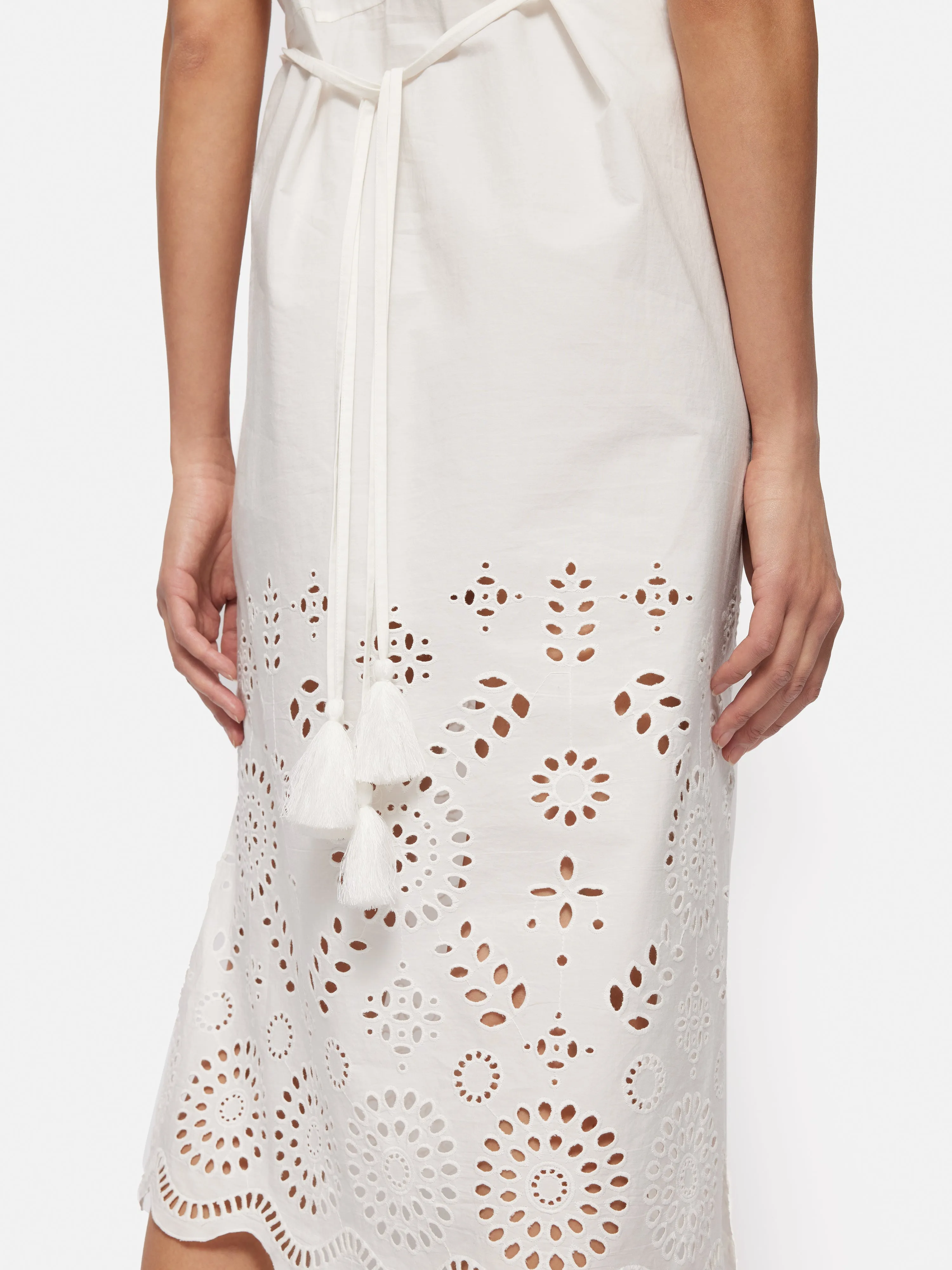 Broderie Kaftan | White