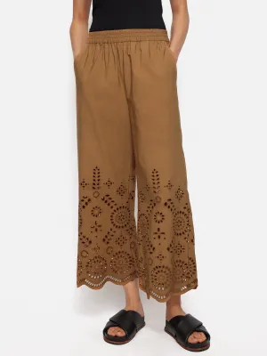 Broderie Trouser | Camel