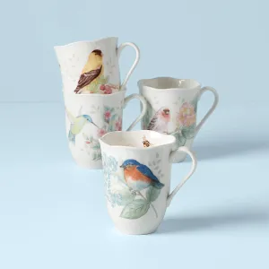 Butterfly Meadow Flutter 4-Piece Mug Set