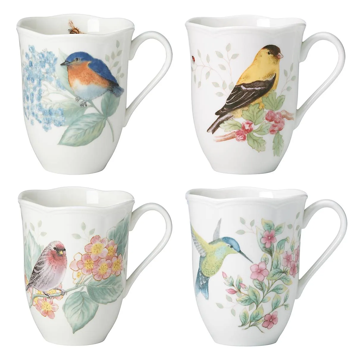 Butterfly Meadow Flutter 4-Piece Mug Set