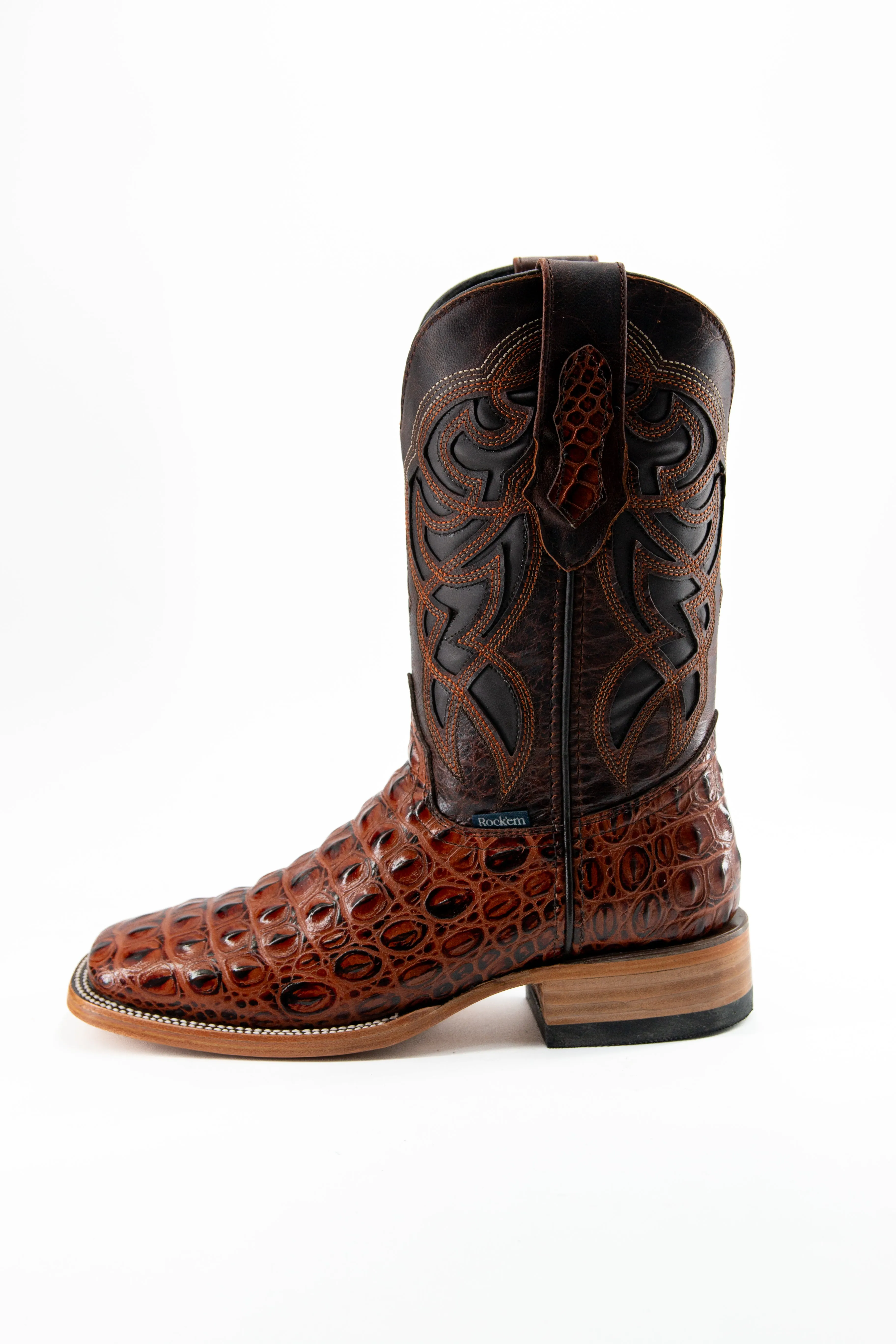 Caiman Hornback Square Toe Cowboy Boot