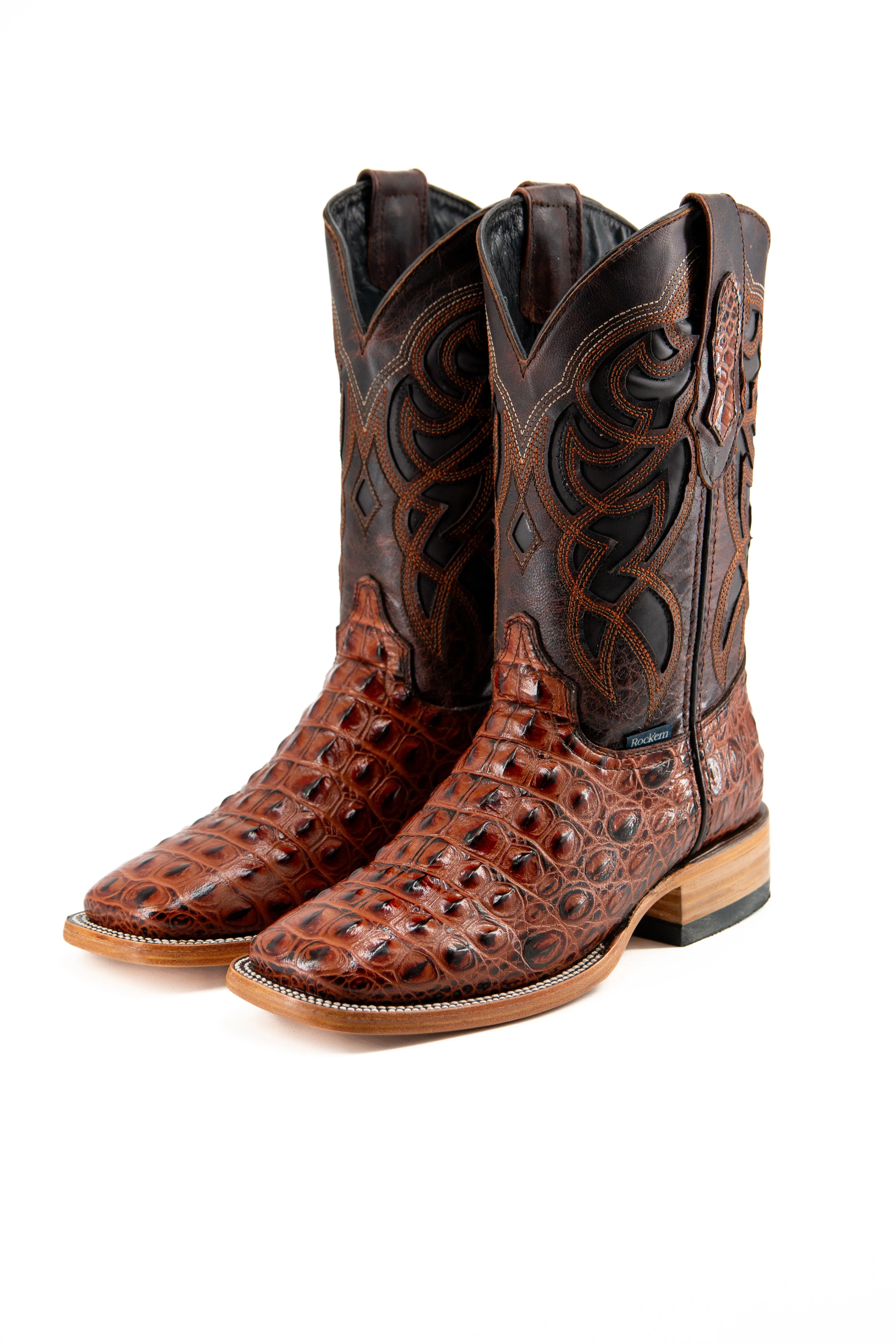 Caiman Hornback Square Toe Cowboy Boot