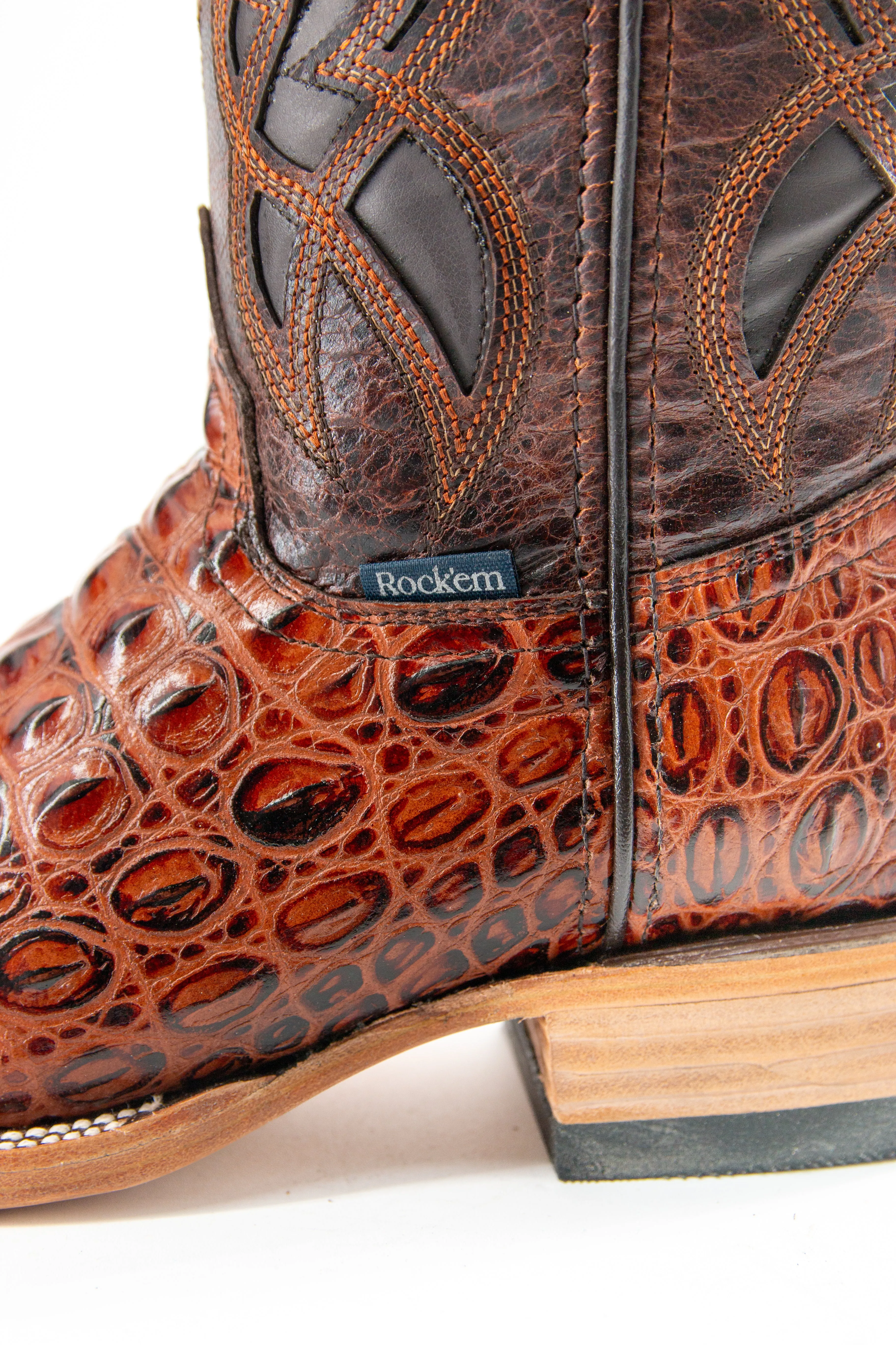 Caiman Hornback Square Toe Cowboy Boot