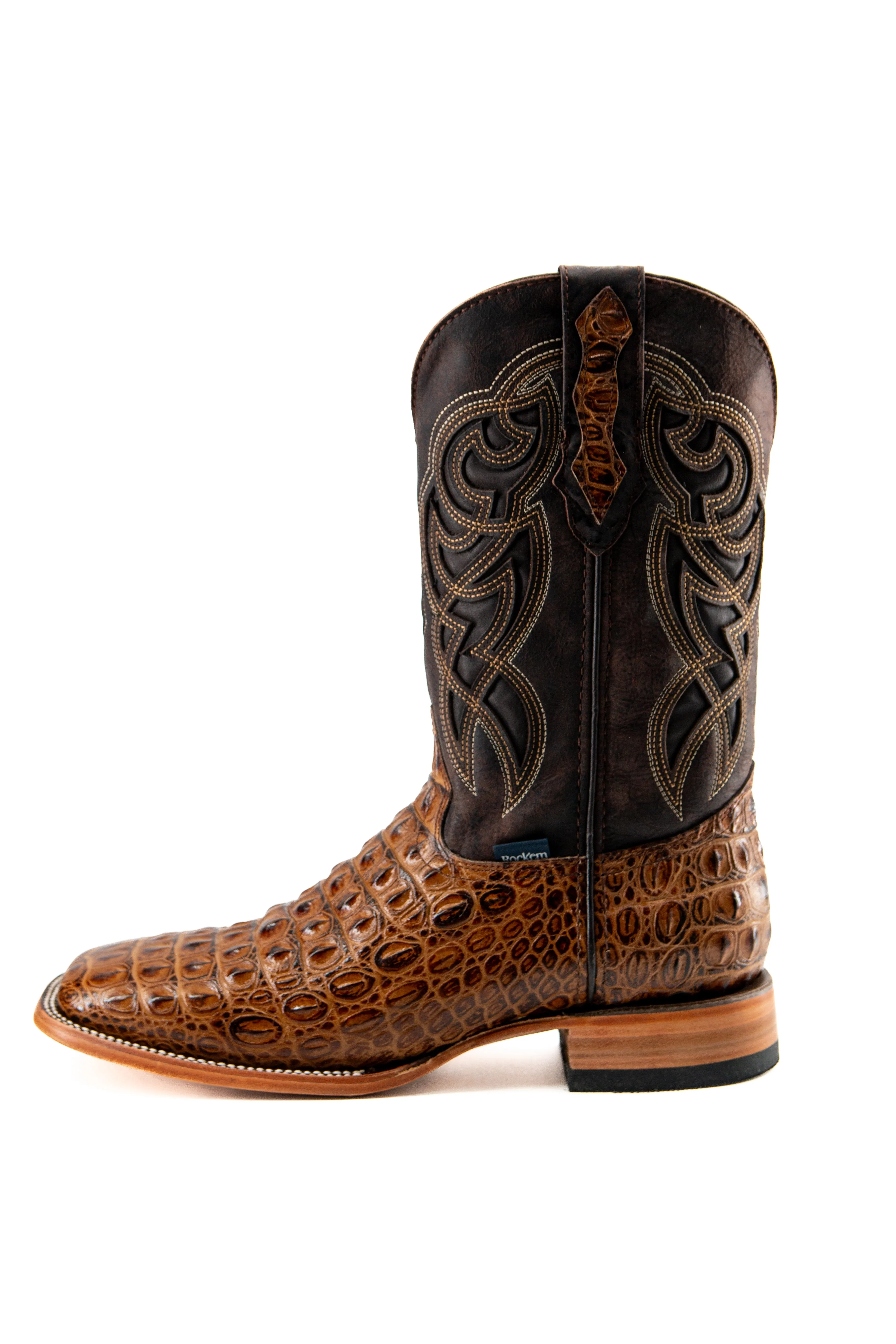 Caiman Hornback Square Toe Cowboy Boot