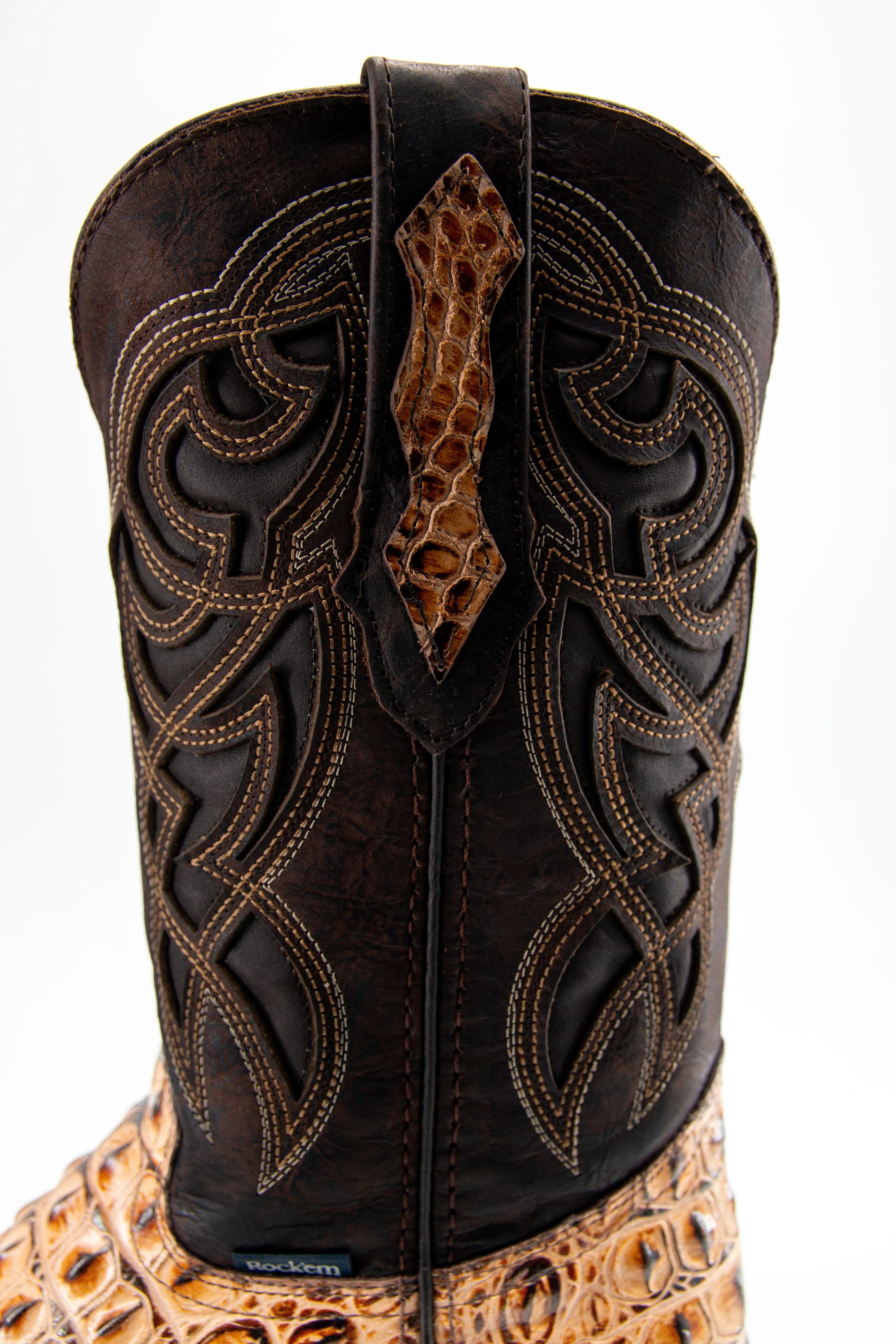 Caiman Hornback Square Toe Cowboy Boot