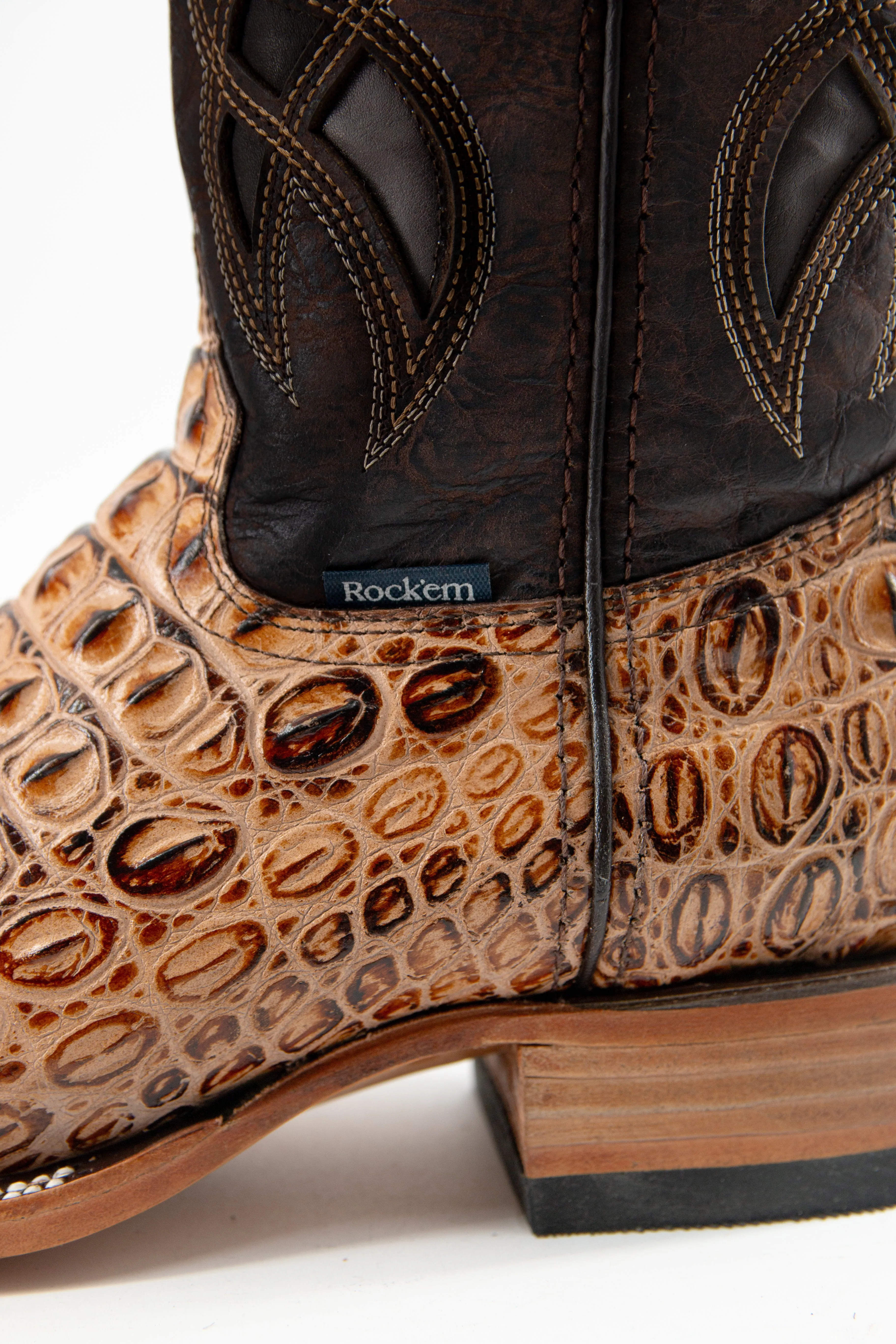 Caiman Hornback Square Toe Cowboy Boot