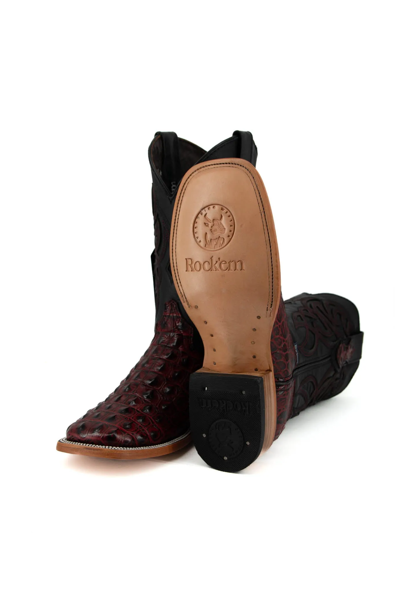 Caiman Hornback Square Toe Cowboy Boot