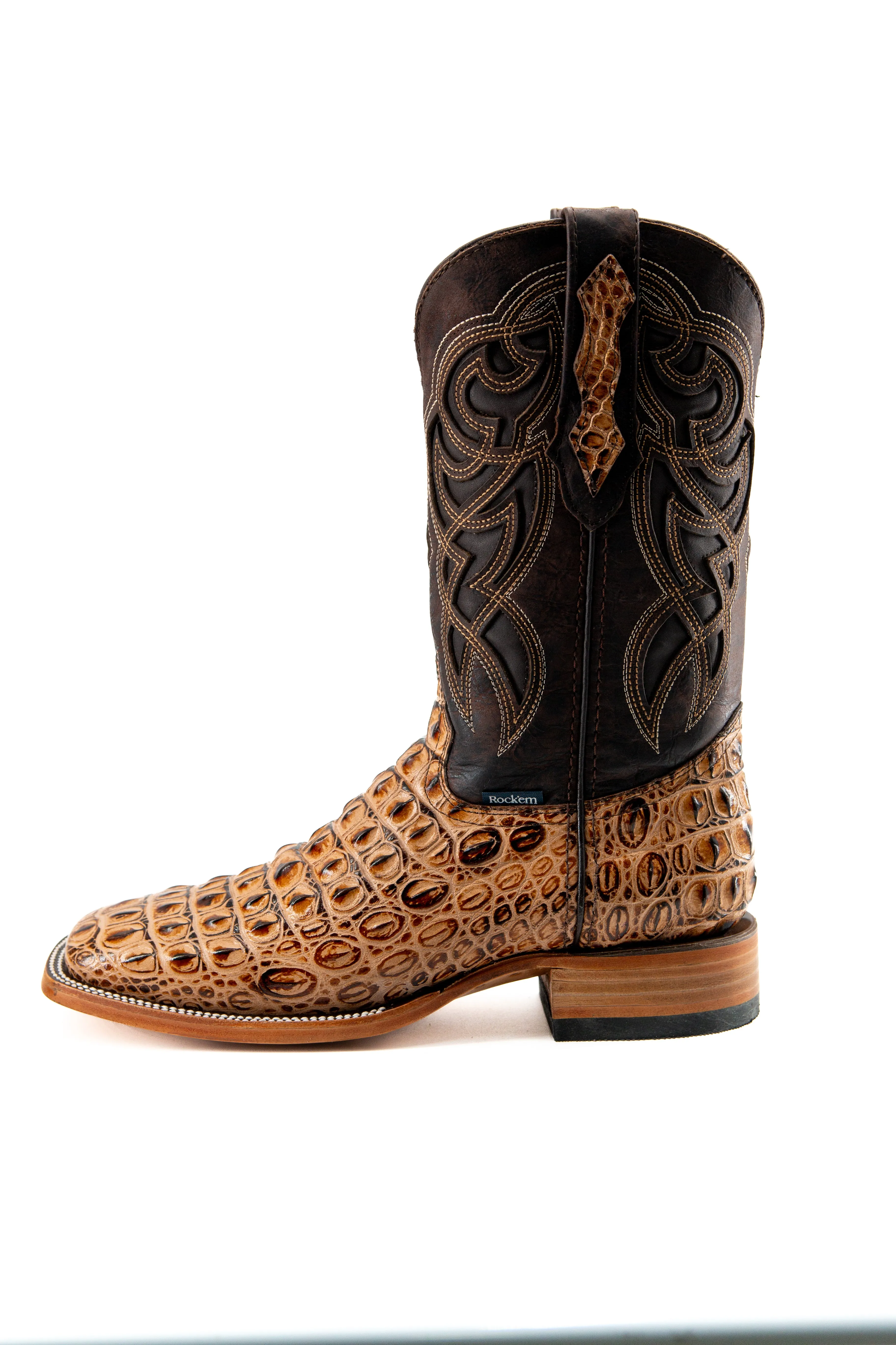 Caiman Hornback Square Toe Cowboy Boot