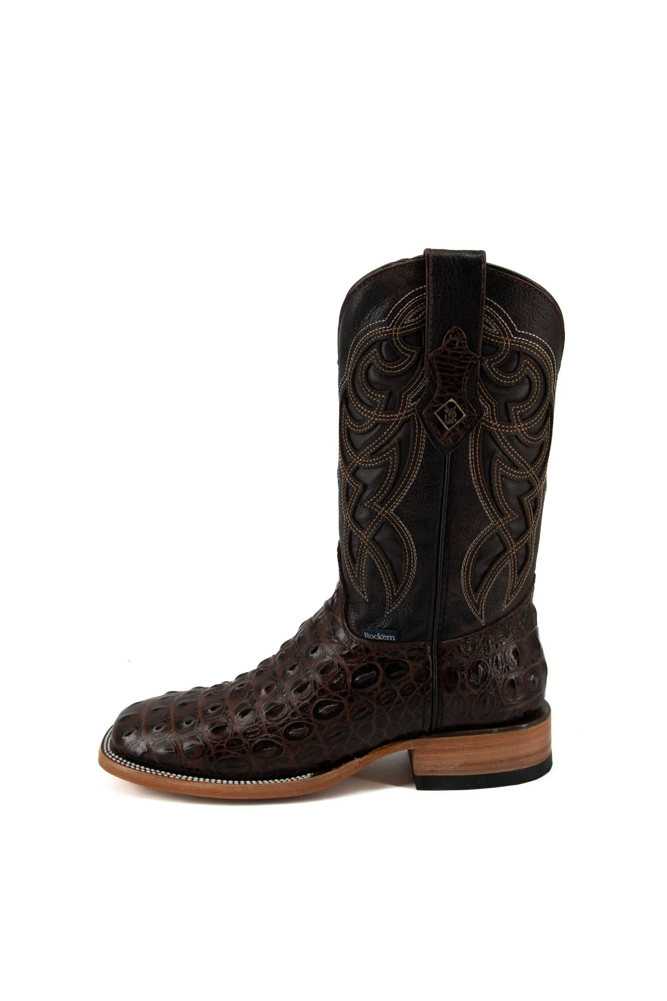 Caiman Hornback Square Toe Cowboy Boot