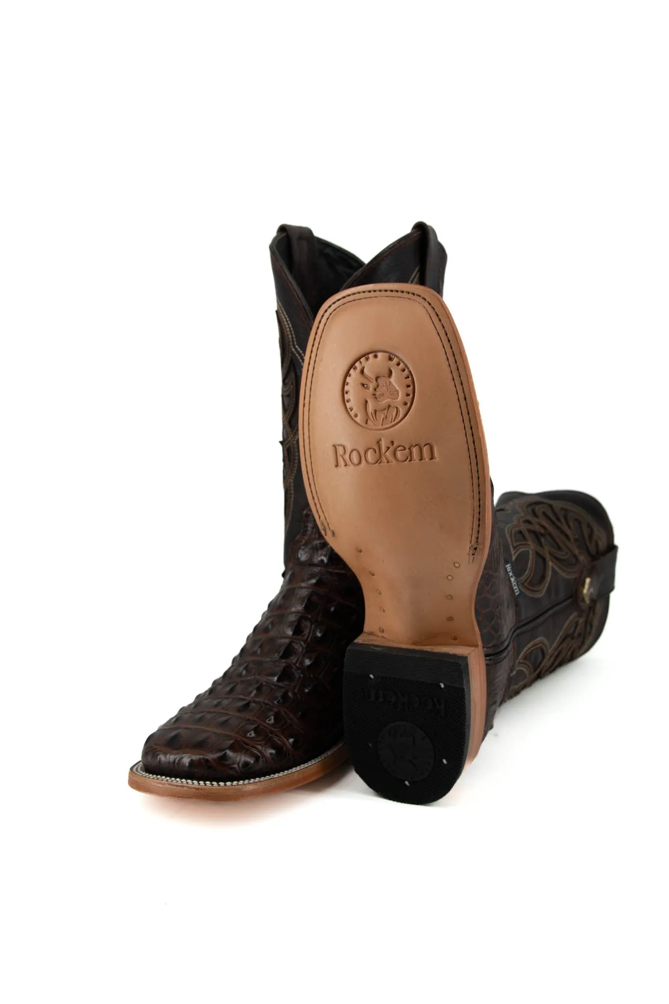 Caiman Hornback Square Toe Cowboy Boot