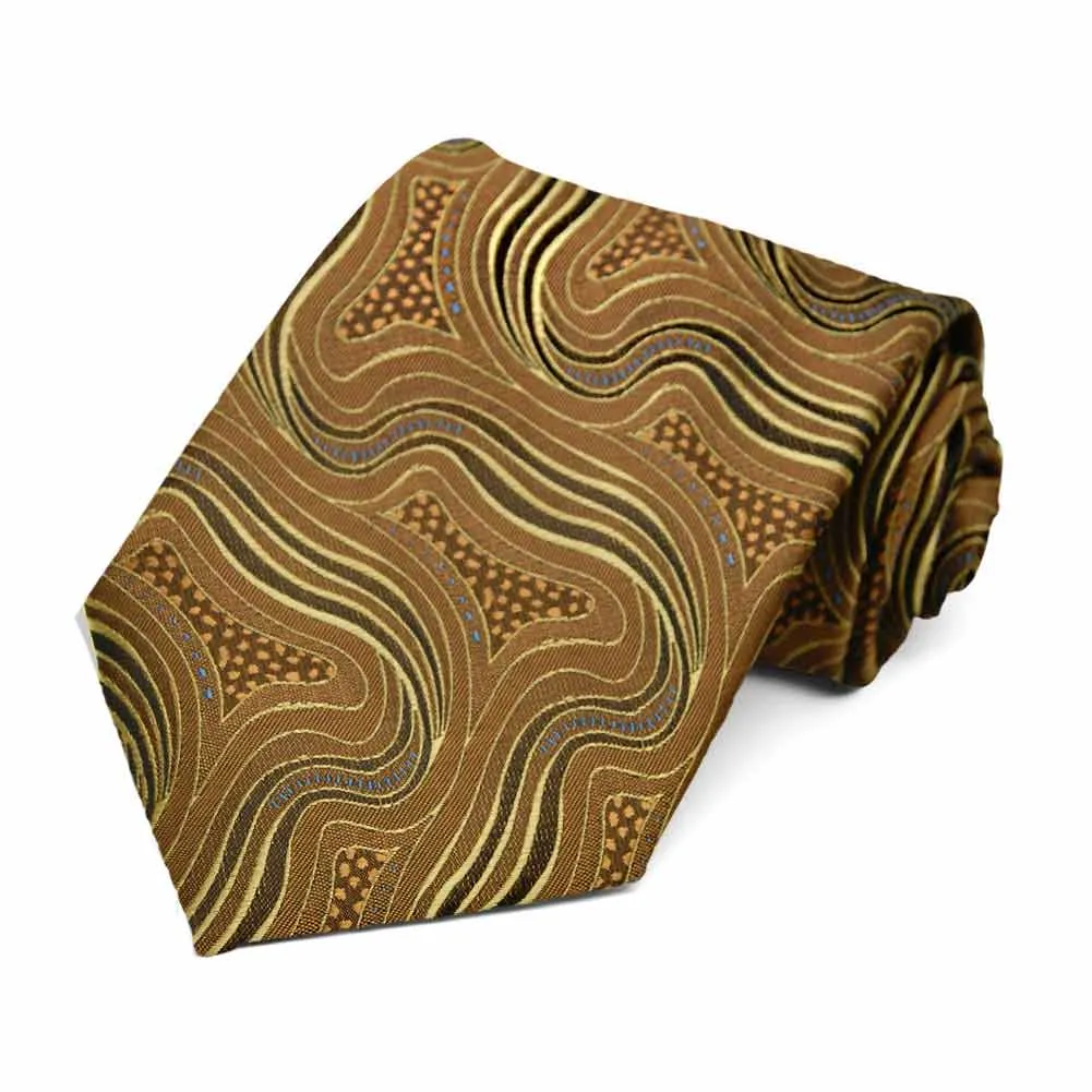 Caramel Brown Highgate Swirl Necktie